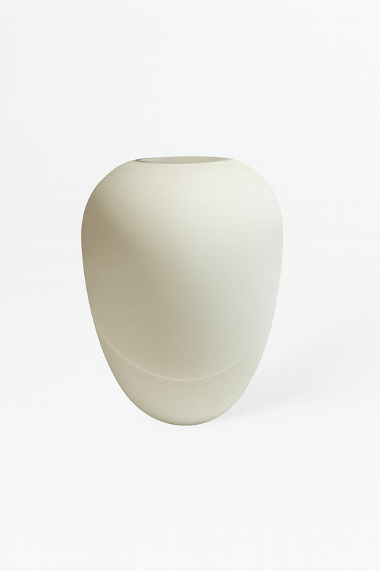 White Frosted Vase